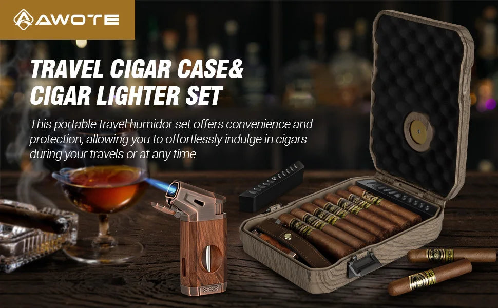 Travel Cigar Humidor Case