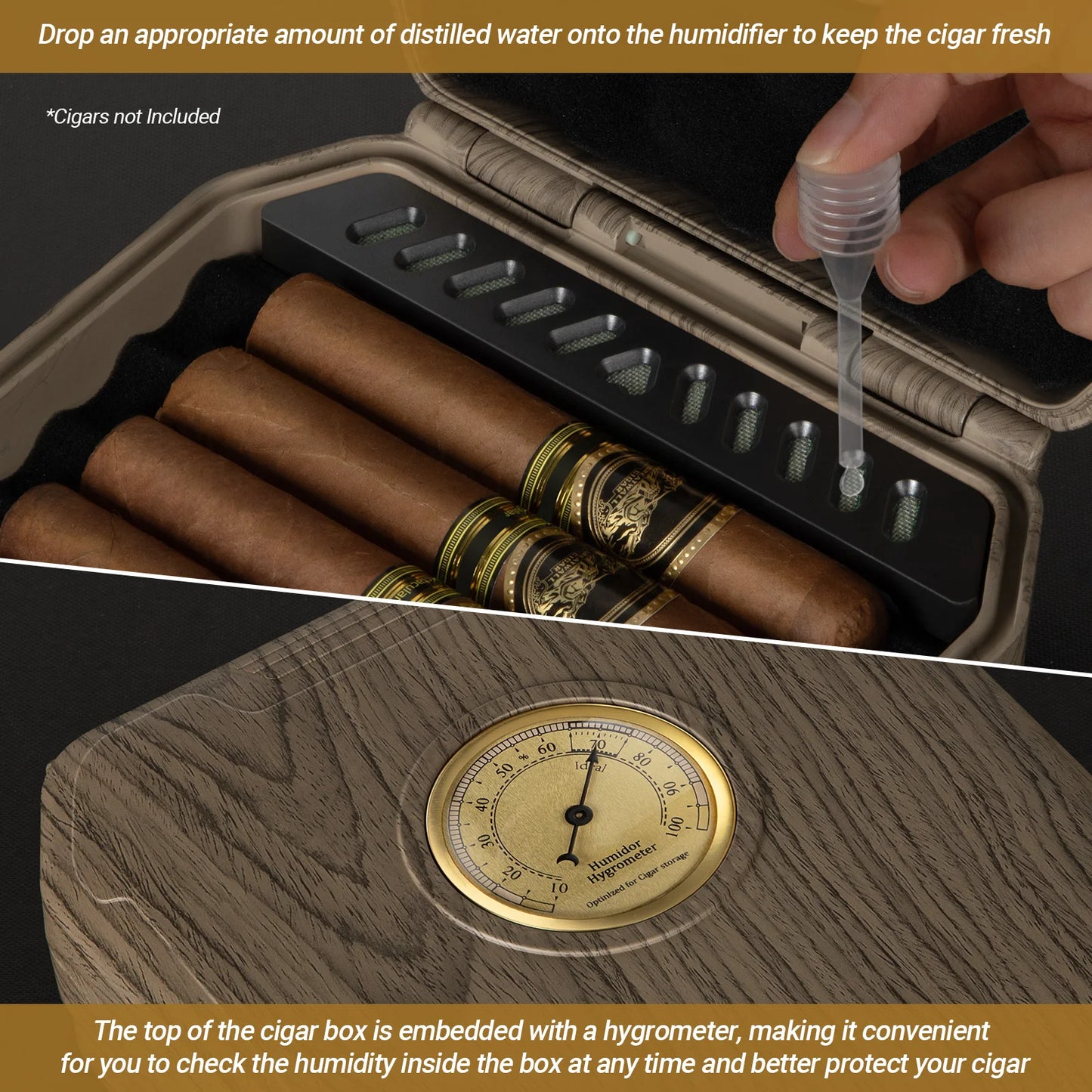 Travel Cigar Humidor Case