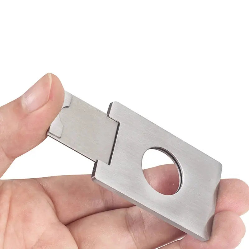 Portable Smoking Square Cigar Cutter Stainless Steel Metal Cutter Guillotine Cigar Scissors Gift Ash & Ember Society