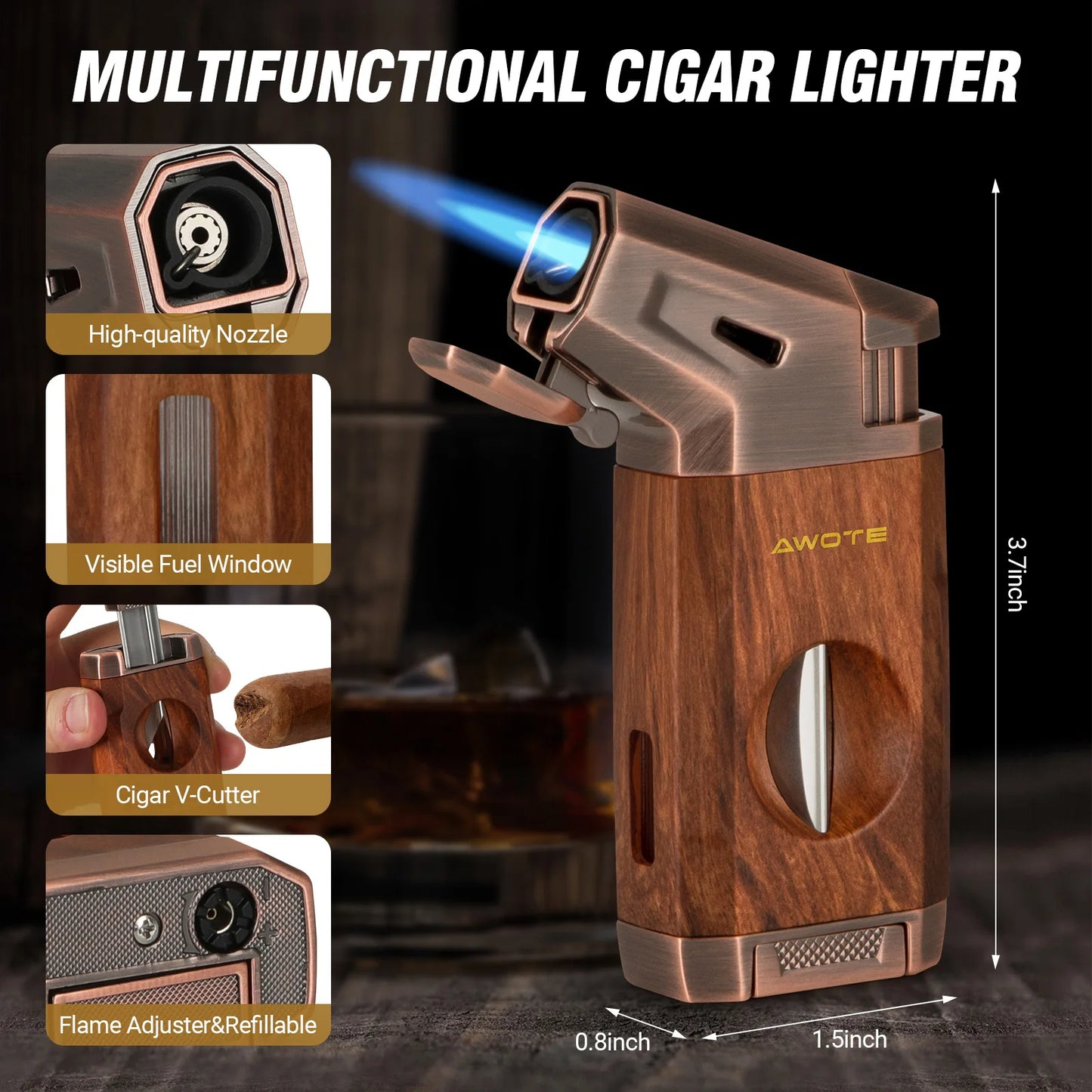 Travel Cigar Humidor Case