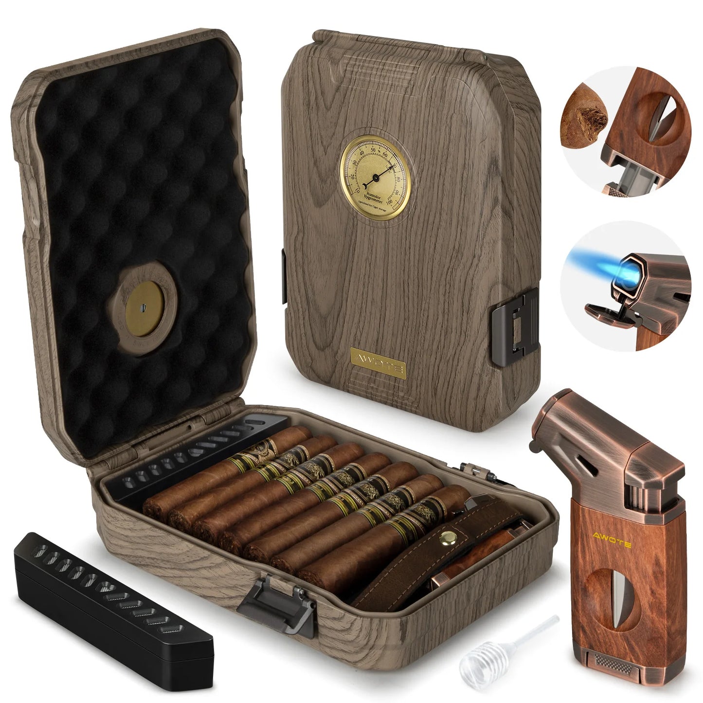 Travel Cigar Humidor Case