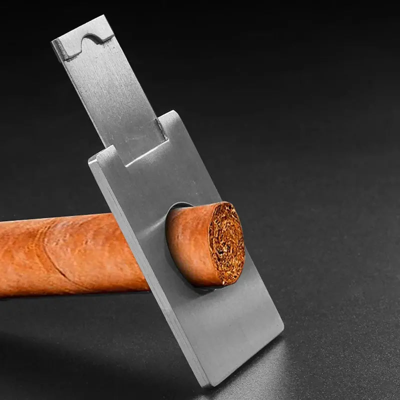 Portable Smoking Square Cigar Cutter Stainless Steel Metal Cutter Guillotine Cigar Scissors Gift Ash & Ember Society