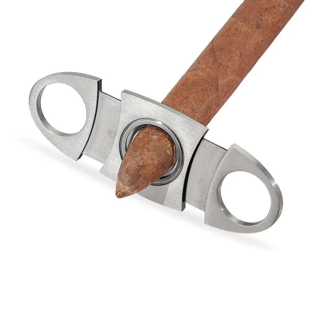 GALINER Portable Metal Cigar Cutter Guillotine Dould Blade Sharp Cutting Tool Cigar Accessories Ash & Ember Society