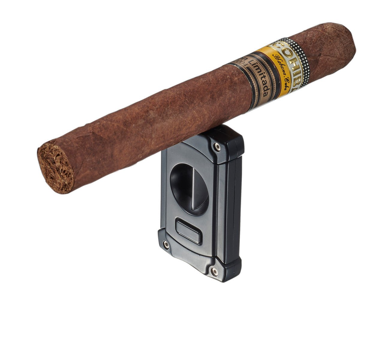 Visol Ferris Wedge Cigar Cutter - Black - VCUT423BK - Ash & Ember Society