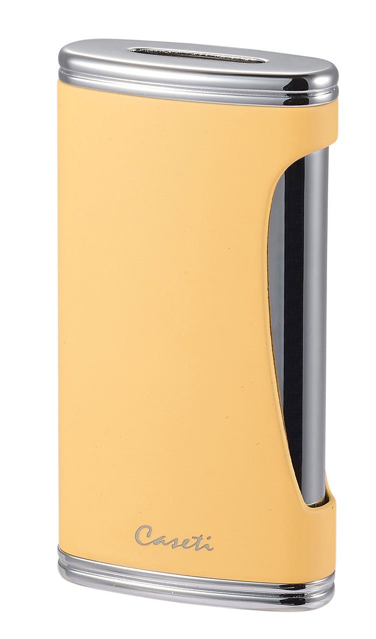 Caseti BigFlat Yellow Cigar Lighter - CAL567YL – Premium by Ash & Ember Society | Luxury cigar accessory