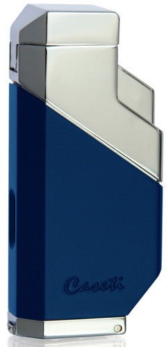 Caseti Cozmo Triple Flame Lighter - Matte Blue - CAL506BL – Premium by Ash & Ember Society | Luxury cigar accessory