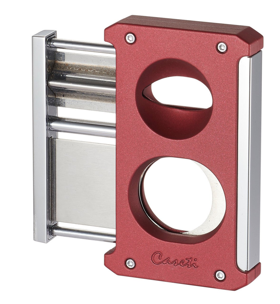 Caseti Trident 3 in 1 Burgundy Cigar Cutter - CACU140BG – Premium by Ash & Ember Society | Luxury cigar accessory