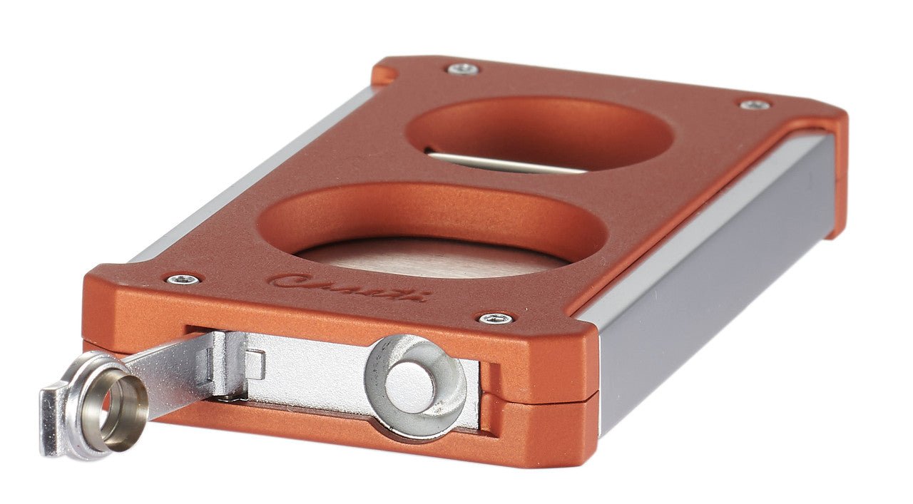 Caseti Trident 3 in 1 Burnt Orange Cigar Cutter - CACU140OR – Premium by Ash & Ember Society | Luxury cigar accessory