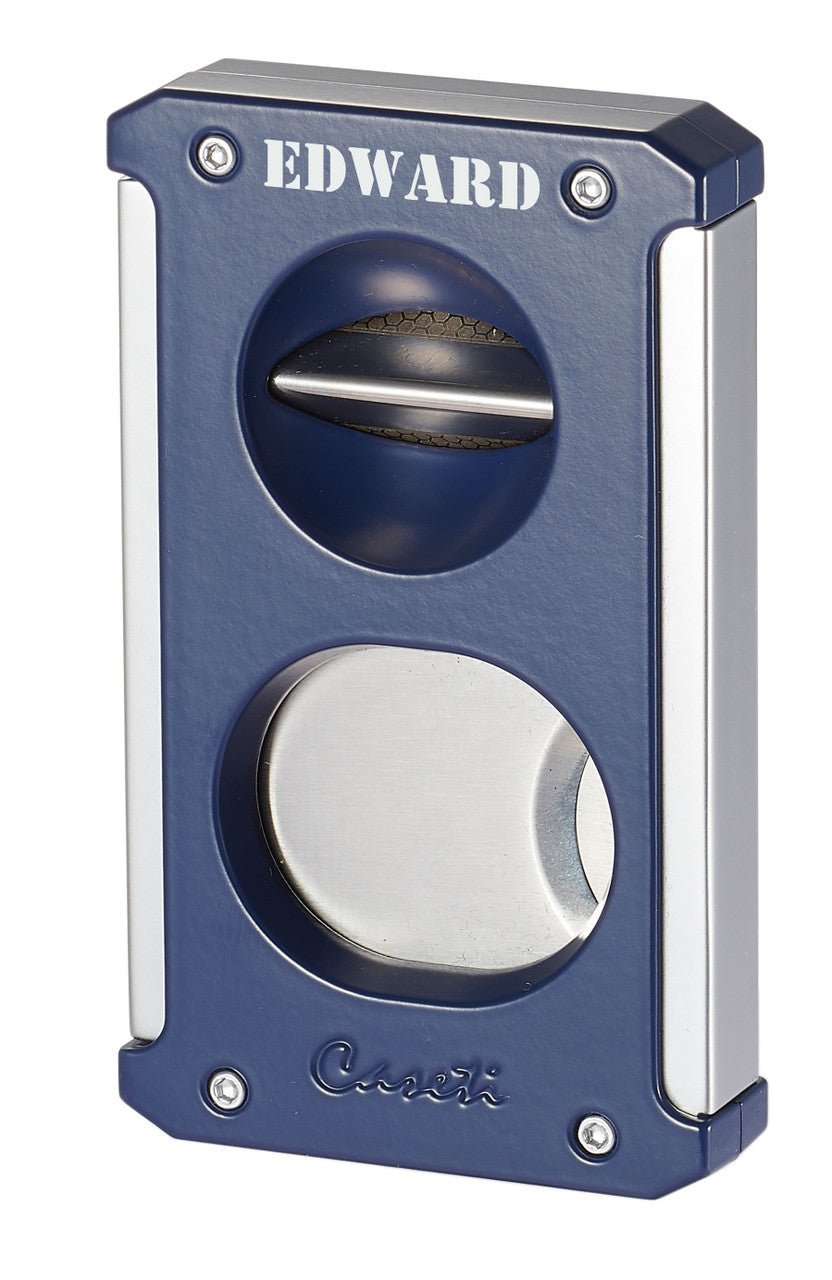 Caseti Trident 3 in 1 Navy Blue Cigar Cutter - CACU140BL – Premium by Ash & Ember Society | Luxury cigar accessory