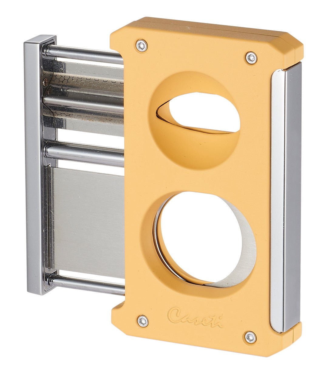 Caseti Trident 3 in 1 Yellow Cigar Cutter - CACU140YL – Premium by Ash & Ember Society | Luxury cigar accessory