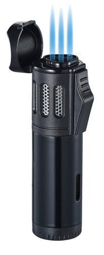 Visol Artemis Triple Flame Torch Lighter - Black - VLR402503 - VLR402503 – Premium by Ash & Ember Society | Luxury cigar accessory