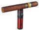 Visol Artemis Triple Flame Torch Lighter - Red - VLR402501 – Premium by Ash & Ember Society | Luxury cigar accessory