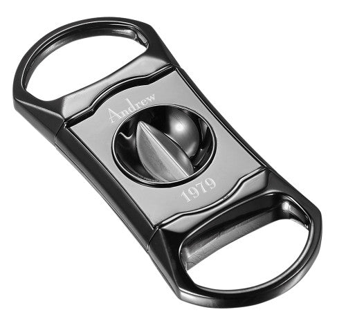 Visol Caspian Gunmetal Wedge Cigar Cutter - VCUT416GM – Premium by Ash & Ember Society | Luxury cigar accessory