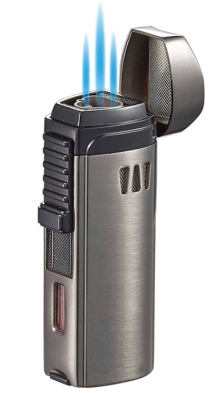 Visol Denali Triple Torch Cigar Lighter - Gun Metal - VLR405503 - Denali - GM – Premium by Ash & Ember Society | Luxury cigar accessory
