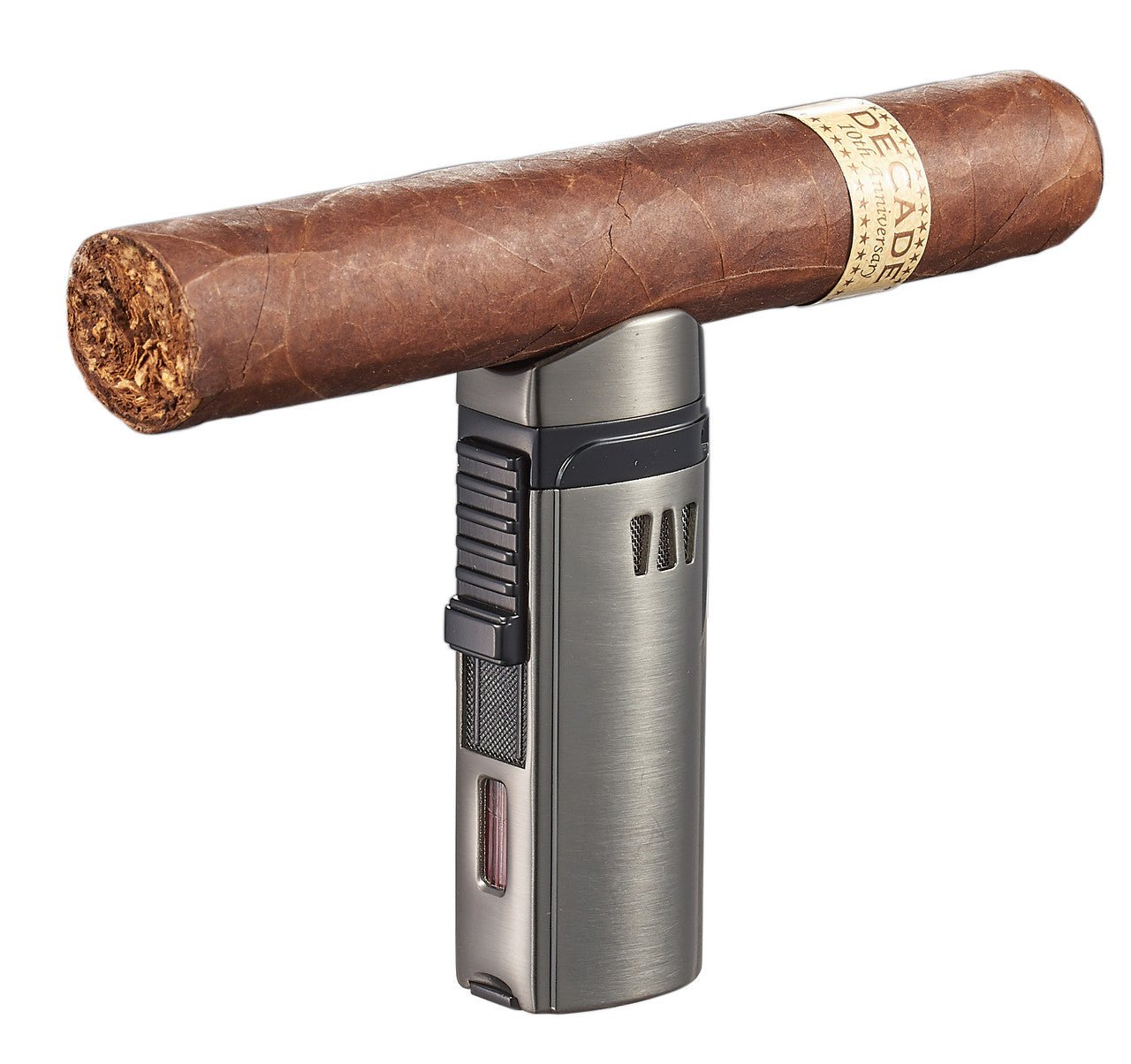 Visol Denali Triple Torch Cigar Lighter - Gun Metal - VLR405503 - Denali - GM – Premium by Ash & Ember Society | Luxury cigar accessory