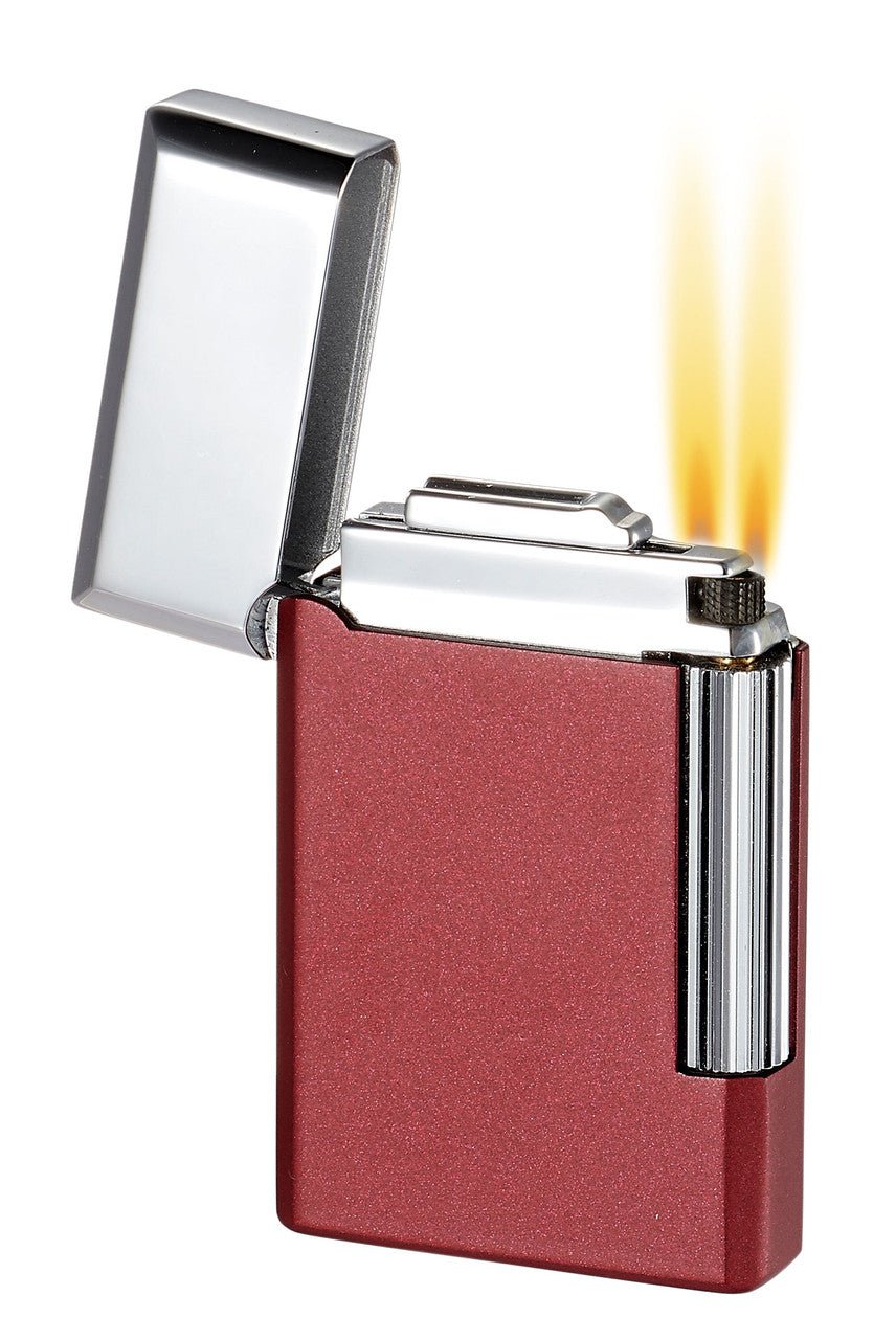 Visol Pyxis Burgundy Flint Lighter - VLR301005BG – Premium by Ash & Ember Society | Luxury cigar accessory