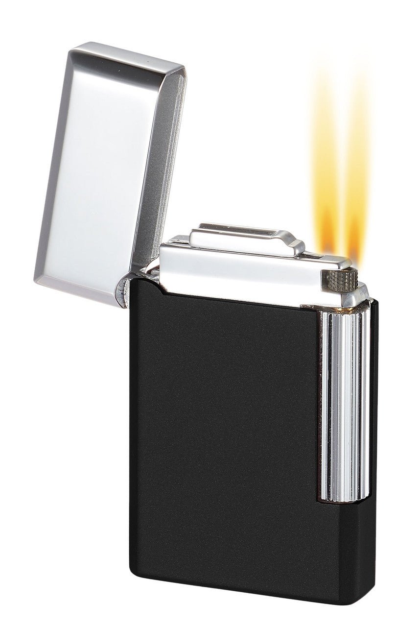 Visol Pyxis Matte Black Flint Lighter - VLR301004 – Premium by Ash & Ember Society | Luxury cigar accessory