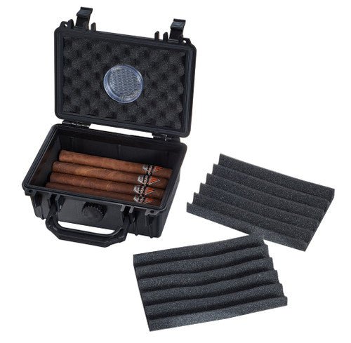 Visol Rider Hard Plastic Travel Cigar Humidor - 15 Cigars - VHUD729 – Premium by Ash & Ember Society | Luxury cigar accessory