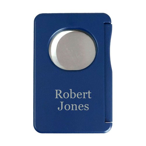 Visol Sidecut Double Guillotine Cigar Cutter - Blue - VCUT725BU – Premium by Ash & Ember Society | Luxury cigar accessory