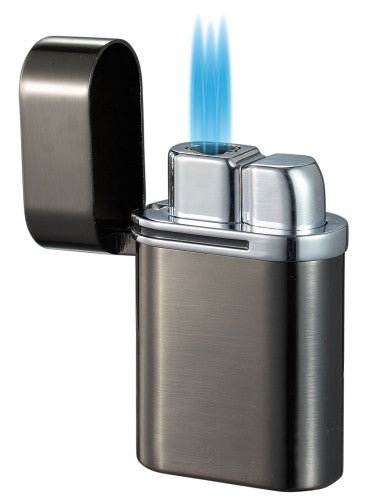 Visol Triflow Gunmetal Triple Torch Cigar Lighter - VLR294001 – Premium by Ash & Ember Society | Luxury cigar accessory
