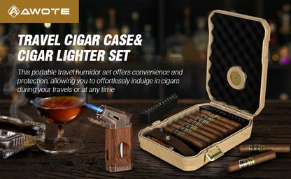 Travel Cigar Humidor Case