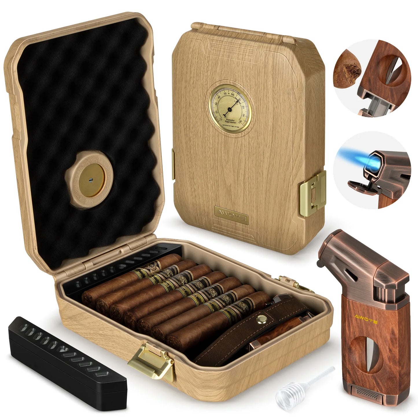 Travel Cigar Humidor Case