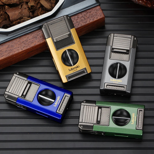 V-Cutter & 2-Torch Cigar Lighter