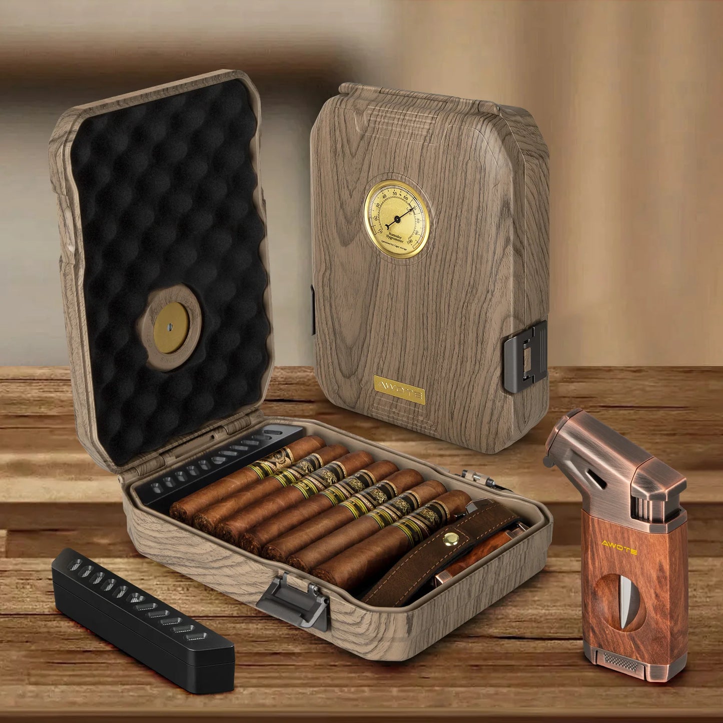 Travel Cigar Humidor Case