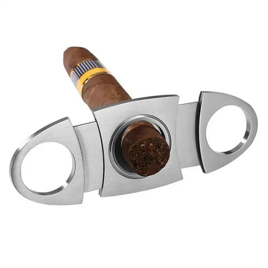 1PC Portable Stainless Steel Double-edged Cigar Scissors Stainless Steel Cigarette Clipper Metal Cigar Pliers Cutter Ash & Ember Society