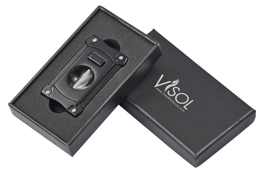 Visol Ferris Wedge Cigar Cutter - Black - VCUT423BK