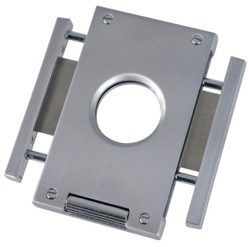 Caseti Churchill Brushed Metal Cigar Cutter - VCUT30008 – Premium by Ash & Ember Society | Luxury cigar accessory
