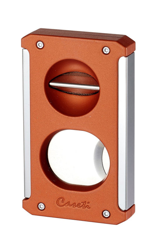 Caseti Trident 3 in 1 Burnt Orange Cigar Cutter - CACU140OR – Premium by Ash & Ember Society | Luxury cigar accessory