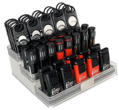 Retail Counter Display Package With Cigar Lighters and Cigar Cutters - VPKG18 - VPKG18 – Premium by Ash & Ember Society | Luxury cigar accessory