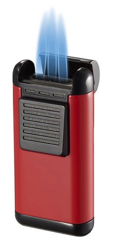 Visol Antero Red Triple Torch Cigar Lighter - VLR403701 – Premium by Ash & Ember Society | Luxury cigar accessory