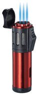 Visol Artemis Triple Flame Torch Lighter - Red - VLR402501 – Premium by Ash & Ember Society | Luxury cigar accessory
