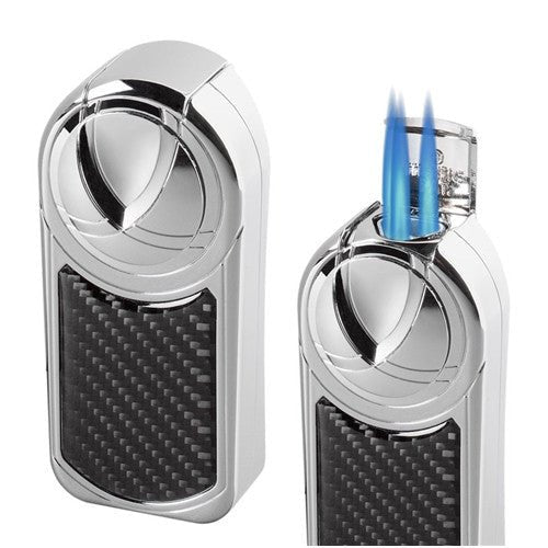 Visol Dobrev III Triple Jet Flame Carbon Fiber Cigar Lighter - VLR501103 – Premium by Ash & Ember Society | Luxury cigar accessory