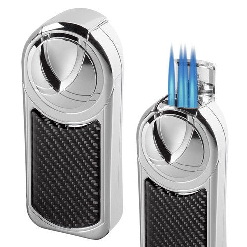 Visol Dobrev V 5 Torch Flame Carbon Fiber Table Lighter - VLR501003 – Premium by Ash & Ember Society | Luxury cigar accessory
