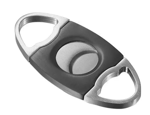 Visol Perfecto Gunmetal and Stainless Steel Double Guillotine Cigar Cutter - VCUT714GM – Premium by Ash & Ember Society | Luxury cigar accessory