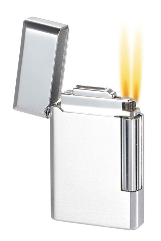 Visol Pyxis Chrome Flint Lighter - VLR301005CS – Premium by Ash & Ember Society | Luxury cigar accessory