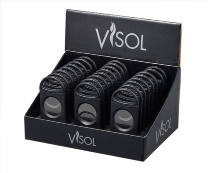 Visol Rand Cigar Cutter Black 24 Retail Prepack - VCUT403 - DISPLAY – Premium by Ash & Ember Society | Luxury cigar accessory