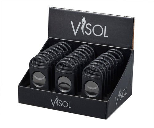 Visol Rand Cigar Cutter Black 24 Retail Prepack - VCUT403 - DISPLAY – Premium by Ash & Ember Society | Luxury cigar accessory