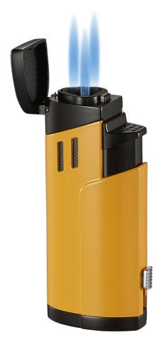 Visol Shavano Yellow Triple Flame Torch Lighter - VLR403402 – Premium by Ash & Ember Society | Luxury cigar accessory