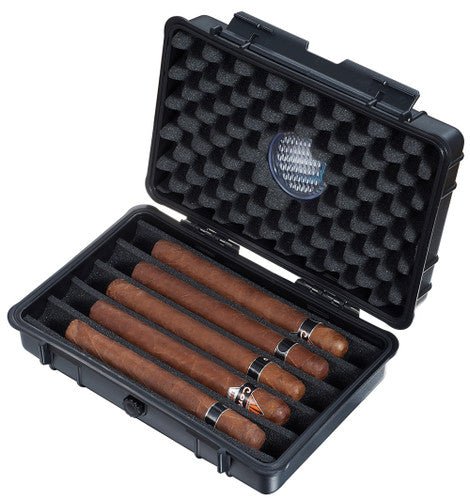 Visol Wendell Hard Plastic Travel Cigar Humidor - 5 Cigars - VHUD730 – Premium by Ash & Ember Society | Luxury cigar accessory