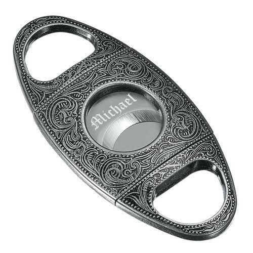 Visol Wild West Antique Silver Cigar Cutter - VCUT419 – Premium by Ash & Ember Society | Luxury cigar accessory